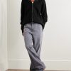 Logo-Embossed Wool-Blend Zip-Up Hoodie - OU