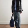 Logo-Debossed Leather Overshirt - OU Logo-Debossed Leather Overshirt - OU