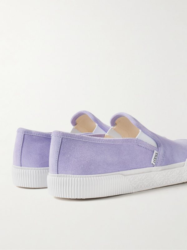 Terra Vulca Rubber-Trimmed Suede Slip-On Sneakers - BK Terra Vulca Rubber-Trimmed Suede Slip-On Sneakers - BK