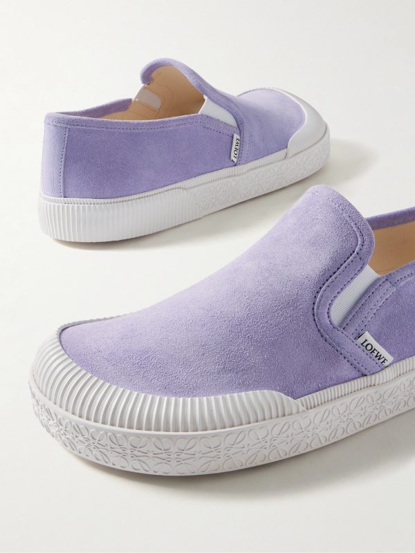 Terra Vulca Rubber-Trimmed Suede Slip-On Sneakers - CU Terra Vulca Rubber-Trimmed Suede Slip-On Sneakers - CU