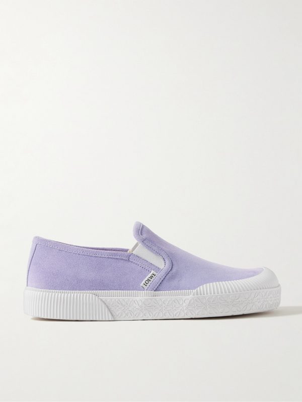 Terra Vulca Rubber-Trimmed Suede Slip-On Sneakers Terra Vulca Rubber-Trimmed Suede Slip-On Sneakers