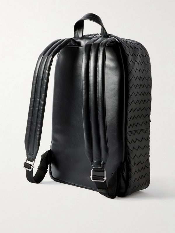 Avenue Intrecciato Leather Backpack - BK Avenue Intrecciato Leather Backpack - BK