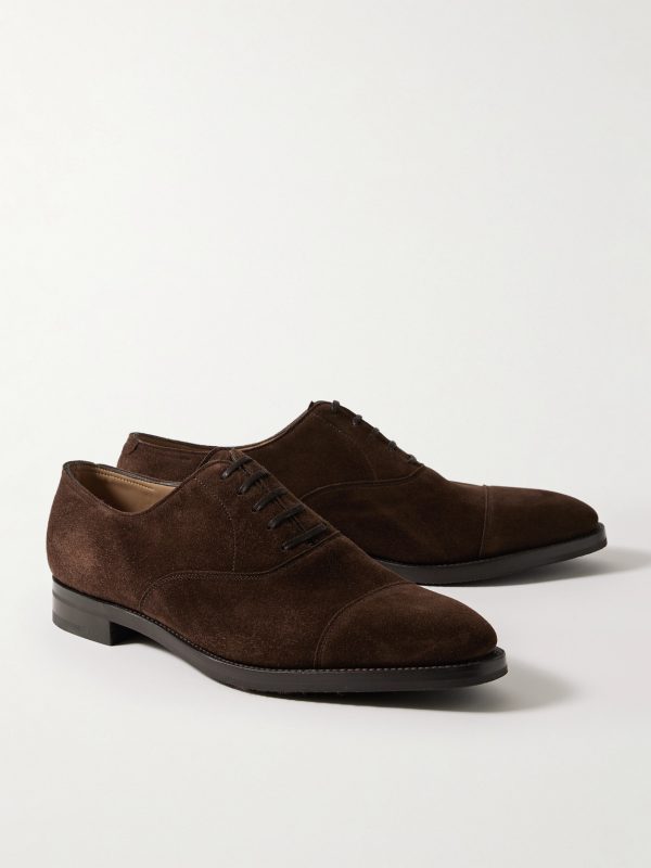 City II Cap-Toe Suede Oxford Shoes - BK City II Cap-Toe Suede Oxford Shoes - BK