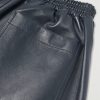 Wide-Leg Logo-Embossed Leather Shorts - CU Wide-Leg Logo-Embossed Leather Shorts - CU