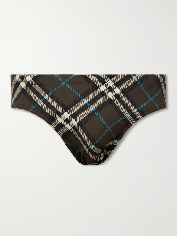 Checked Swim Briefs Checked Swim Briefs