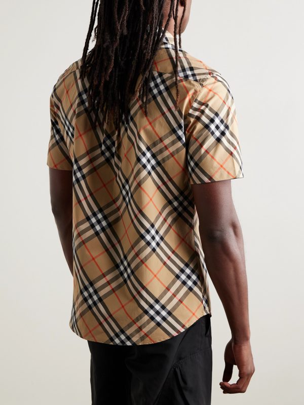 Checked Cotton-Poplin Shirt - BK