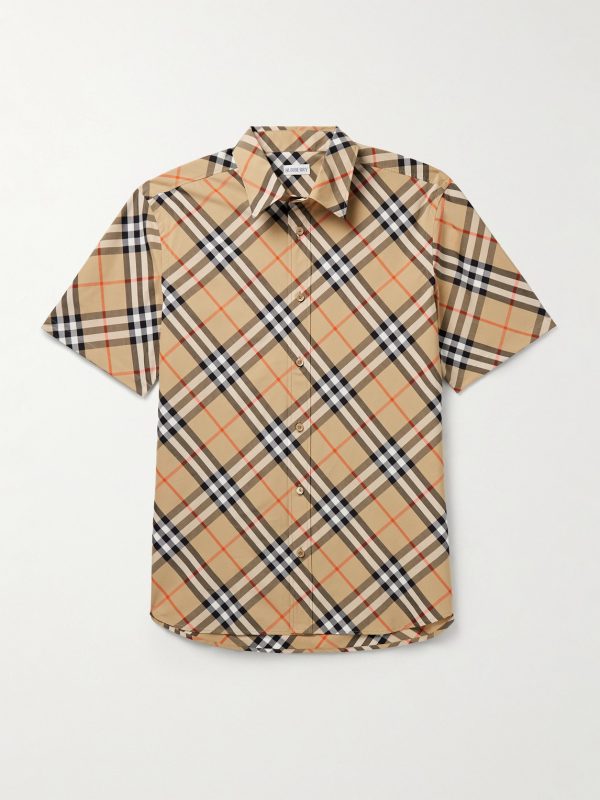 Checked Cotton-Poplin Shirt
