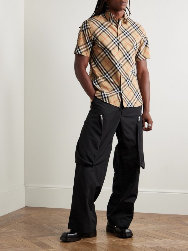 Checked Cotton-Poplin Shirt - OU