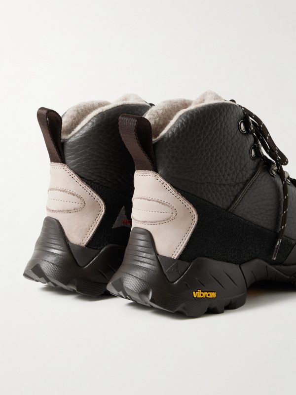 Andreas Suede and Rubber-Trimmed Leather Hiking Boots - BK Andreas Suede and Rubber-Trimmed Leather Hiking Boots - BK