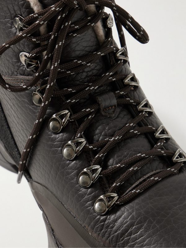 Andreas Suede and Rubber-Trimmed Leather Hiking Boots - CU Andreas Suede and Rubber-Trimmed Leather Hiking Boots - CU