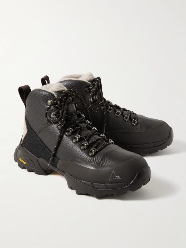 Andreas Suede and Rubber-Trimmed Leather Hiking Boots - FR Andreas Suede and Rubber-Trimmed Leather Hiking Boots - FR
