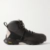 Andreas Suede and Rubber-Trimmed Leather Hiking Boots Andreas Suede and Rubber-Trimmed Leather Hiking Boots