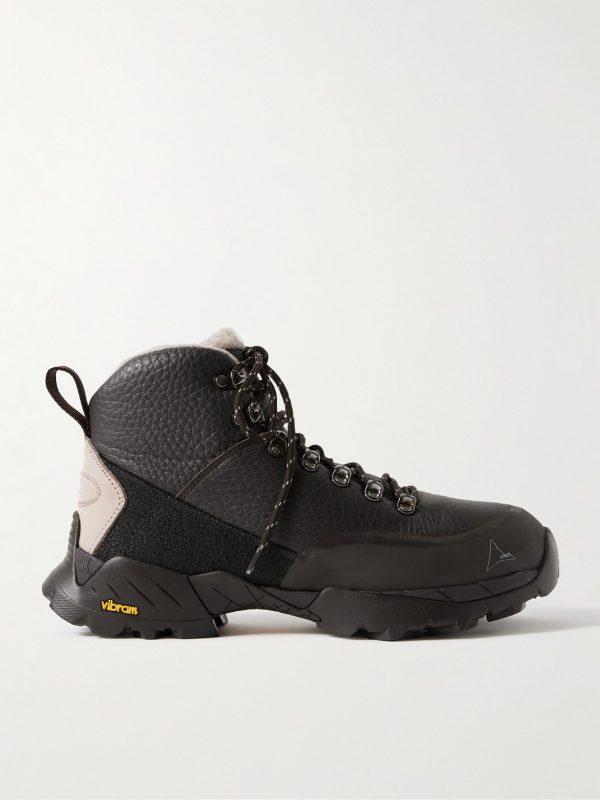Andreas Suede and Rubber-Trimmed Leather Hiking Boots Andreas Suede and Rubber-Trimmed Leather Hiking Boots