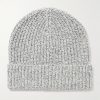 Brushed Ribbed-Knit Beanie