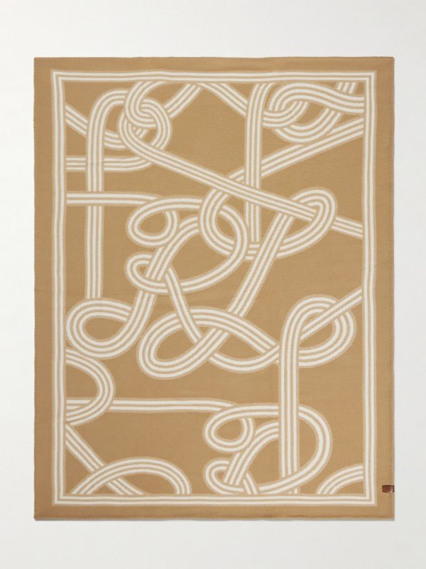 Berken Merino Wool and Cashmere-Blend Jacquard Blanket - E1 Berken Merino Wool and Cashmere-Blend Jacquard Blanket - E1