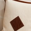 Moore Leather-Trimmed Linen Cushion - CU