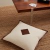 Moore Leather-Trimmed Linen Cushion - OU