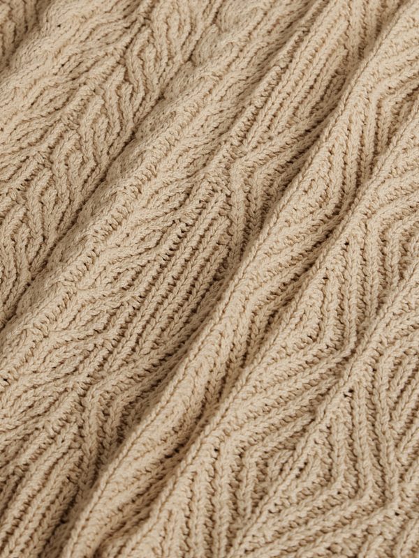 Owen Cable-Knit Cotton Blanket - CU Owen Cable-Knit Cotton Blanket - CU