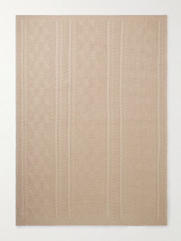 Owen Cable-Knit Cotton Blanket - E1 Owen Cable-Knit Cotton Blanket - E1