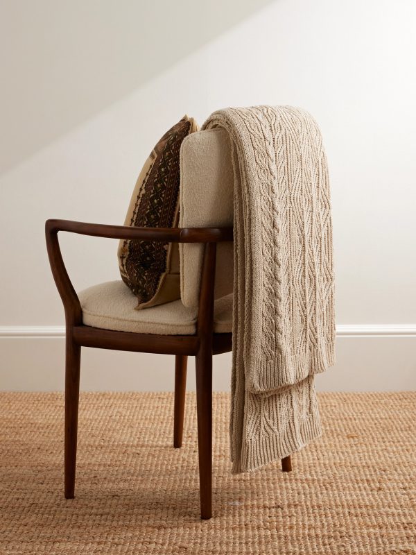 Owen Cable-Knit Cotton Blanket - OU Owen Cable-Knit Cotton Blanket - OU