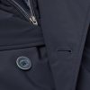 Double-Breasted Padded Stretch-Shell Down Peacoat - CU