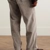 Straight-Leg Cotton-Corduroy Trousers - BK Straight-Leg Cotton-Corduroy Trousers - BK