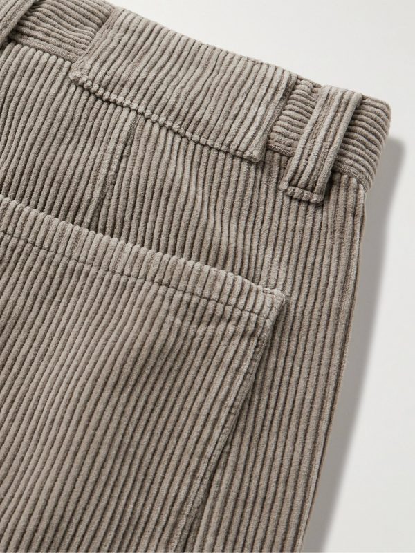 Straight-Leg Cotton-Corduroy Trousers - CU Straight-Leg Cotton-Corduroy Trousers - CU