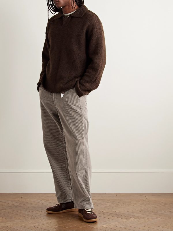 Straight-Leg Cotton-Corduroy Trousers - OU Straight-Leg Cotton-Corduroy Trousers - OU