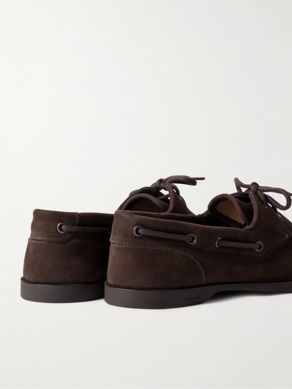 Foil Leather Boat Shoes - BK Foil Leather Boat Shoes - BK