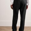 Slim-Fit Grosgrain-Trimmed Wool-Twill Tuxedo Trousers - BK