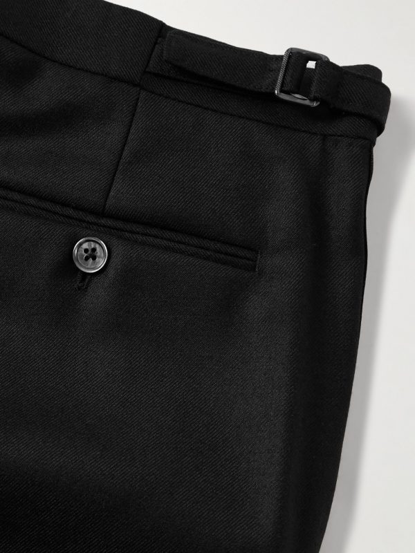 Slim-Fit Grosgrain-Trimmed Wool-Twill Tuxedo Trousers - E1