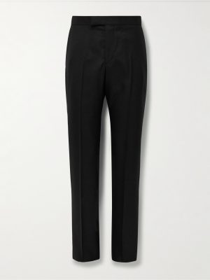 Slim-Fit Grosgrain-Trimmed Wool-Twill Tuxedo Trousers Slim-Fit Grosgrain-Trimmed Wool-Twill Tuxedo Trousers