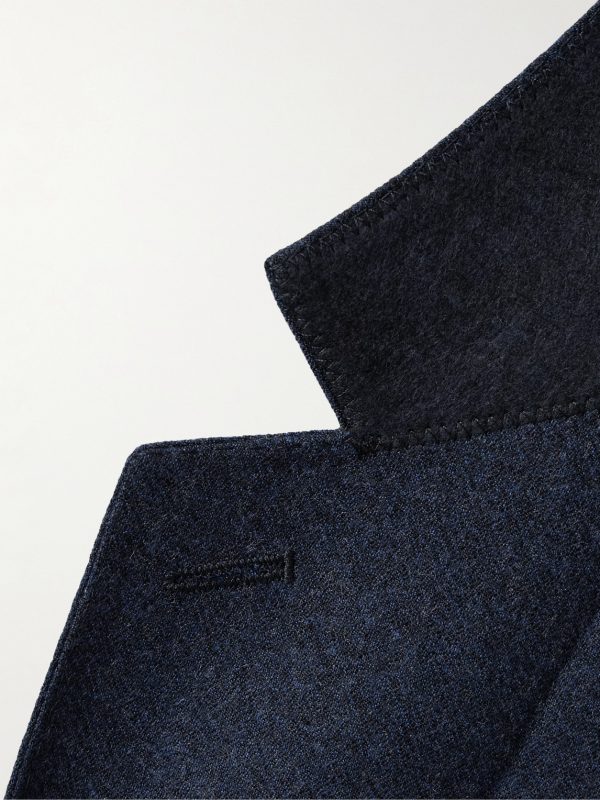 Wool and Cashmere-Blend Flannel Suit Jacket - E1 Wool and Cashmere-Blend Flannel Suit Jacket - E1