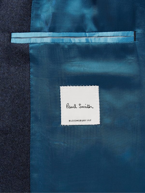 Wool and Cashmere-Blend Flannel Suit Jacket - E2 Wool and Cashmere-Blend Flannel Suit Jacket - E2