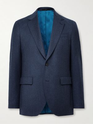 Wool and Cashmere-Blend Flannel Suit Jacket