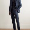 Wool and Cashmere-Blend Flannel Suit Jacket - OU Wool and Cashmere-Blend Flannel Suit Jacket - OU