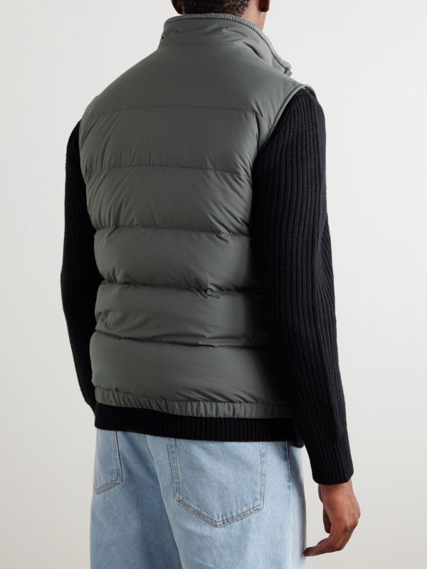Slim-Fit Quilted Rain System® Shell Down Gilet - BK