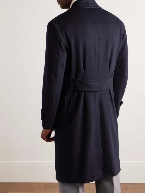 Double-Breasted Wool and Cashmere-Blend Felt Overcoat - BK