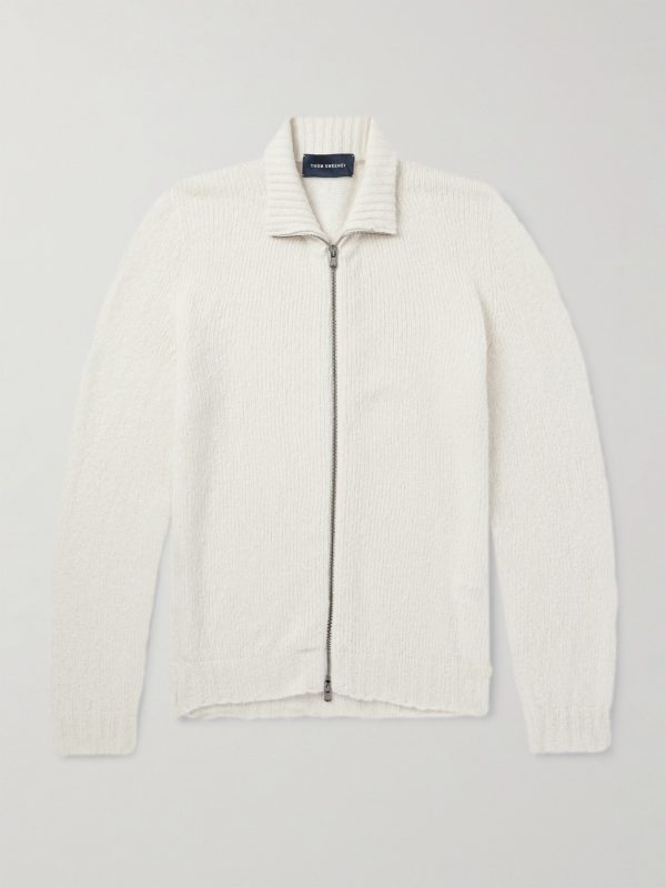 Merino Wool-Blend Zip-Up Cardigan Merino Wool-Blend Zip-Up Cardigan