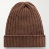 Ribbed Cashmere Beanie