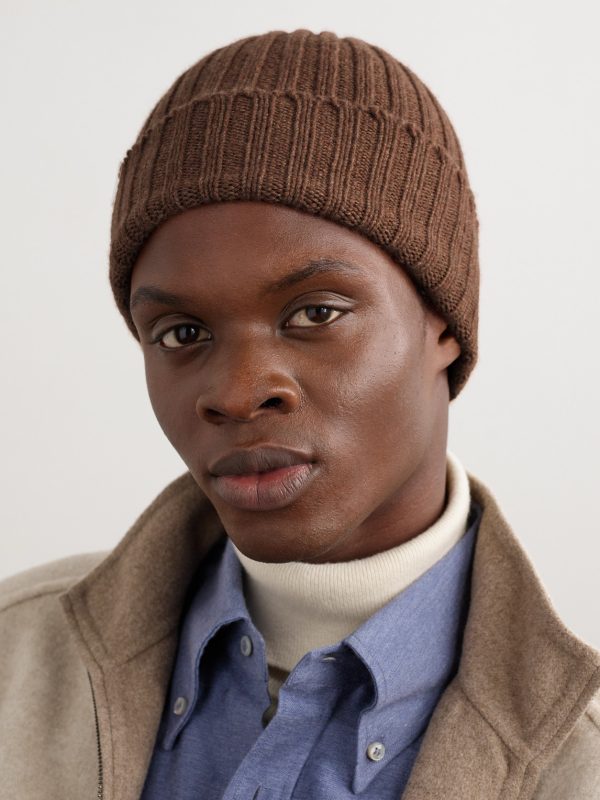 Ribbed Cashmere Beanie - OU