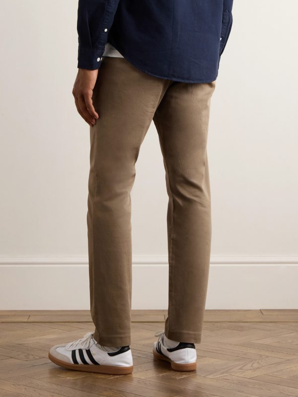 Theo 1420 Tapered Organic Cotton-Blend Twill Chinos - BK Theo 1420 Tapered Organic Cotton-Blend Twill Chinos - BK