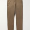 Theo 1420 Tapered Organic Cotton-Blend Twill Chinos Theo 1420 Tapered Organic Cotton-Blend Twill Chinos