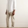 Theo 1420 Tapered Organic Cotton-Blend Twill Chinos - OU Theo 1420 Tapered Organic Cotton-Blend Twill Chinos - OU