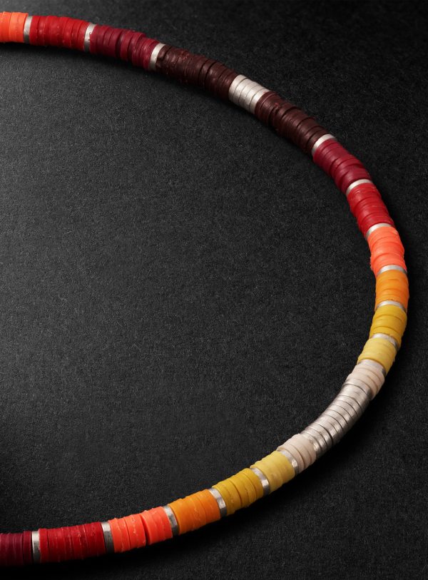 Mini Rizon Sterling Silver and Cord Beaded Bracelet - CU Mini Rizon Sterling Silver and Cord Beaded Bracelet - CU