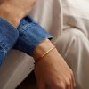 Mini Rizon Sterling Silver and Cord Beaded Bracelet - FR Mini Rizon Sterling Silver and Cord Beaded Bracelet - FR