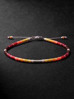 Mini Rizon Sterling Silver and Cord Beaded Bracelet Mini Rizon Sterling Silver and Cord Beaded Bracelet