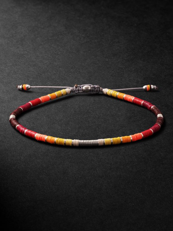 Mini Rizon Sterling Silver and Cord Beaded Bracelet Mini Rizon Sterling Silver and Cord Beaded Bracelet