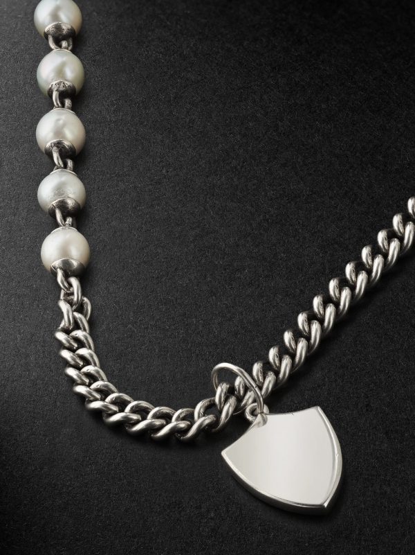 Mondi Pearl and Sterling Silver Pendant Necklace - CU Mondi Pearl and Sterling Silver Pendant Necklace - CU