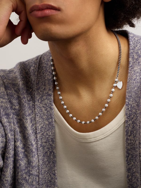 Mondi Pearl and Sterling Silver Pendant Necklace - FR Mondi Pearl and Sterling Silver Pendant Necklace - FR